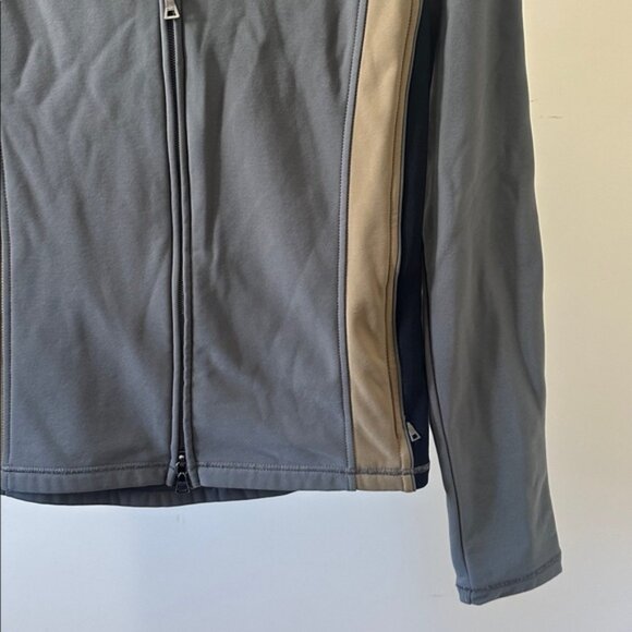 Vintage Prada athletic contrast panel scuba knit fleece fitted zip up jacket - Picture 4 of 16